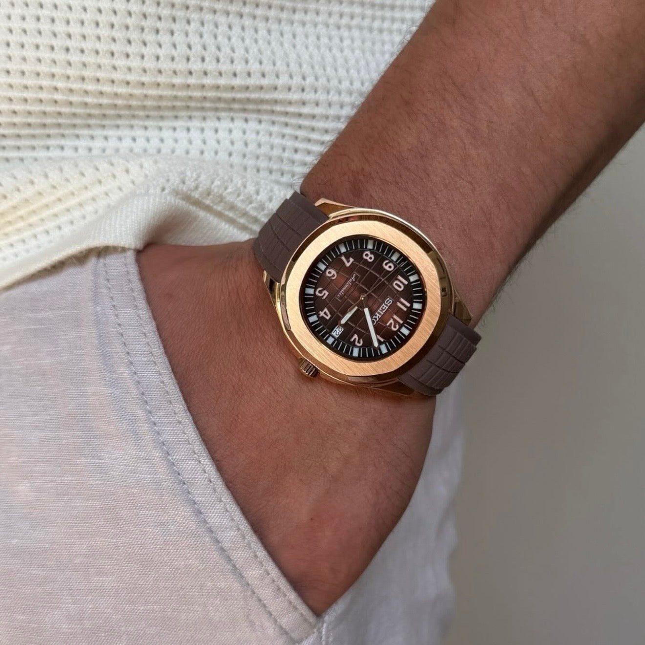 AQUA | BROWN ROSEGOLD