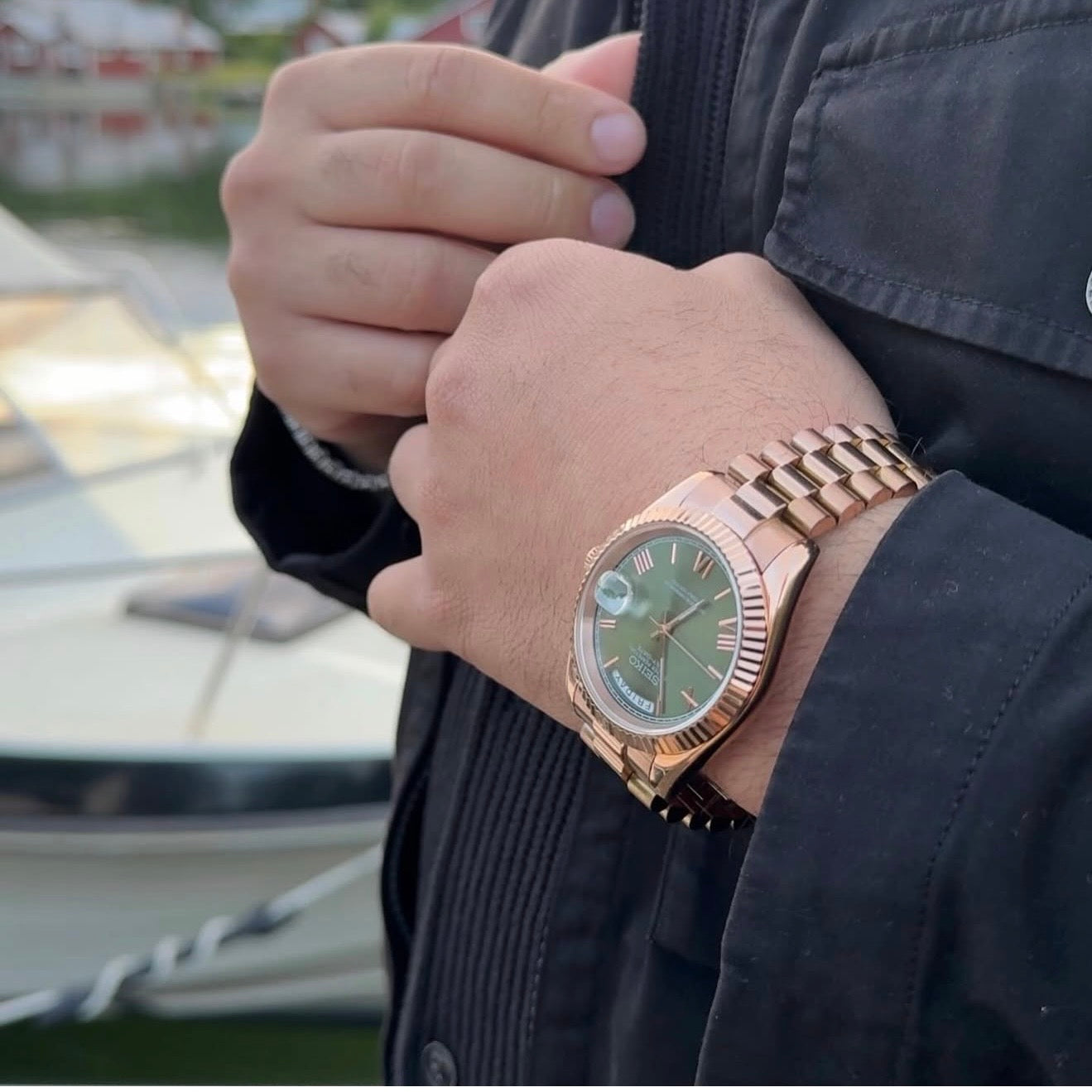 DATEIKO | ROMAN ROSEGOLD OLIVE