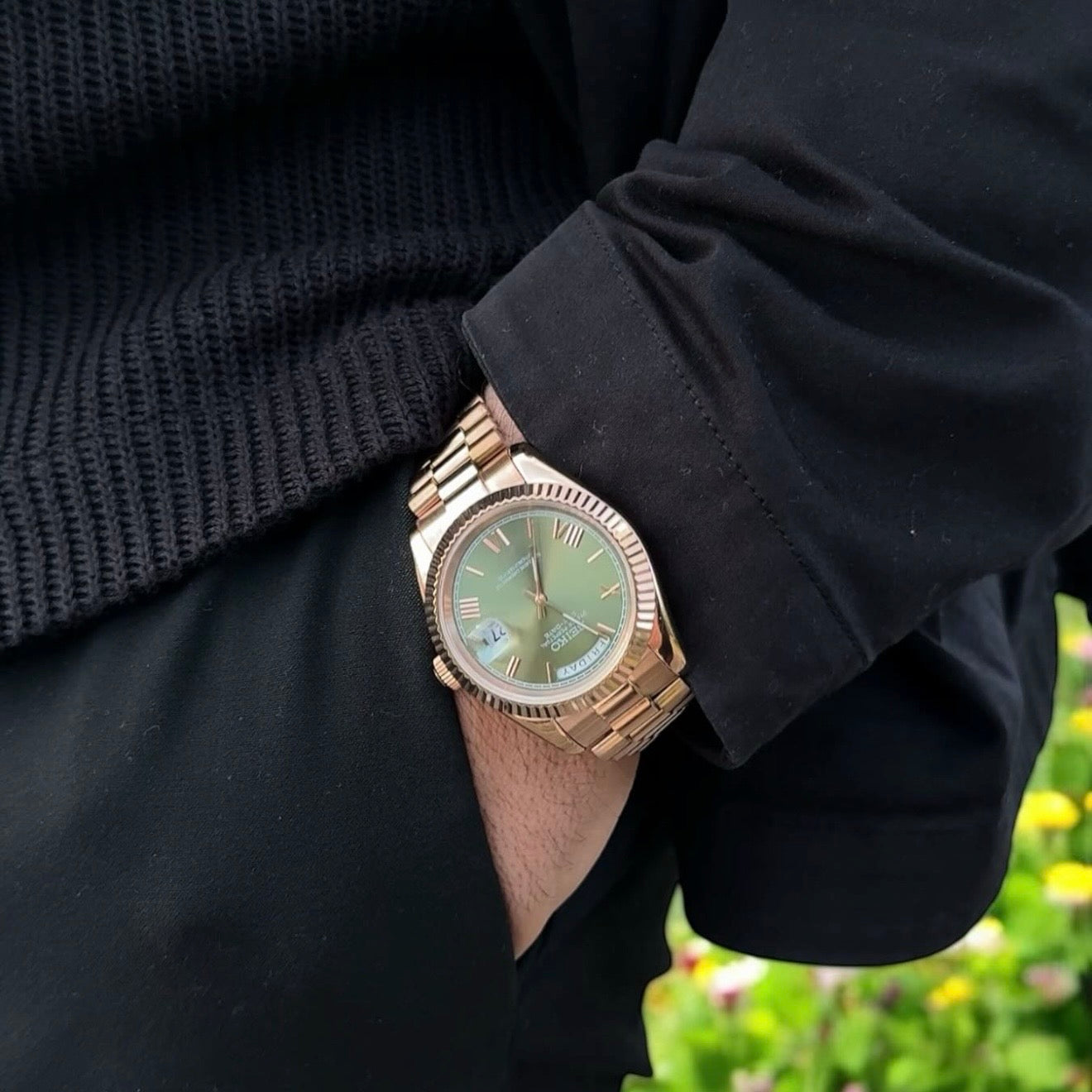 DATEIKO | ROMAN ROSEGOLD OLIVE