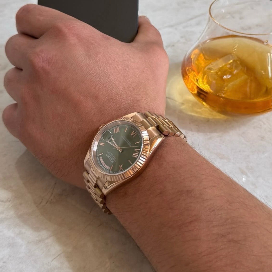 DATEIKO | ROMAN ROSEGOLD OLIVE