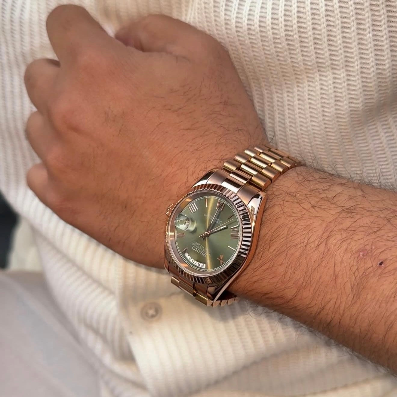 DATEIKO | ROMAN ROSEGOLD OLIVE