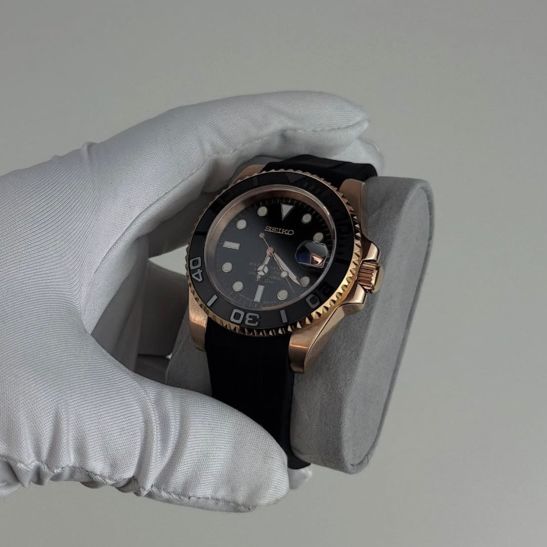 MARINER | ROSEGOLD BLACK RUBBER