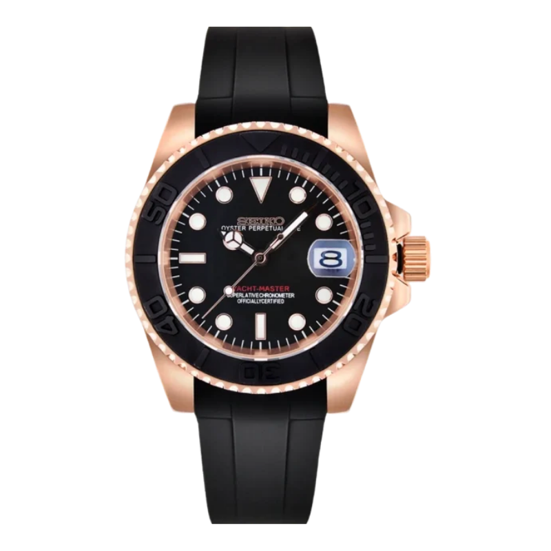 MARINER ROSEGOLD BLACK RUBBER