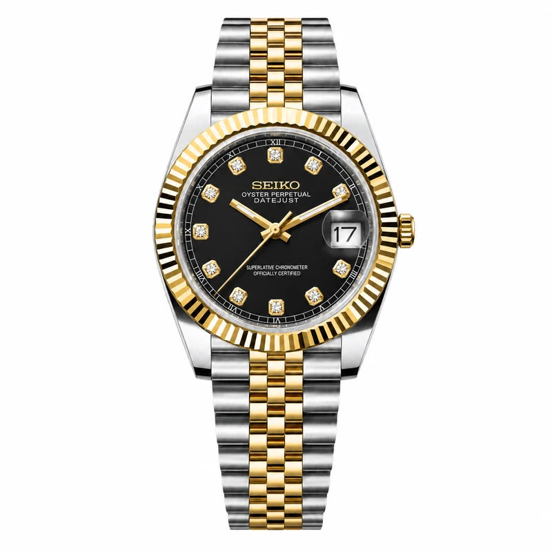 JUSTIKO GOLD BLACK TWOTONE DIAMOND
