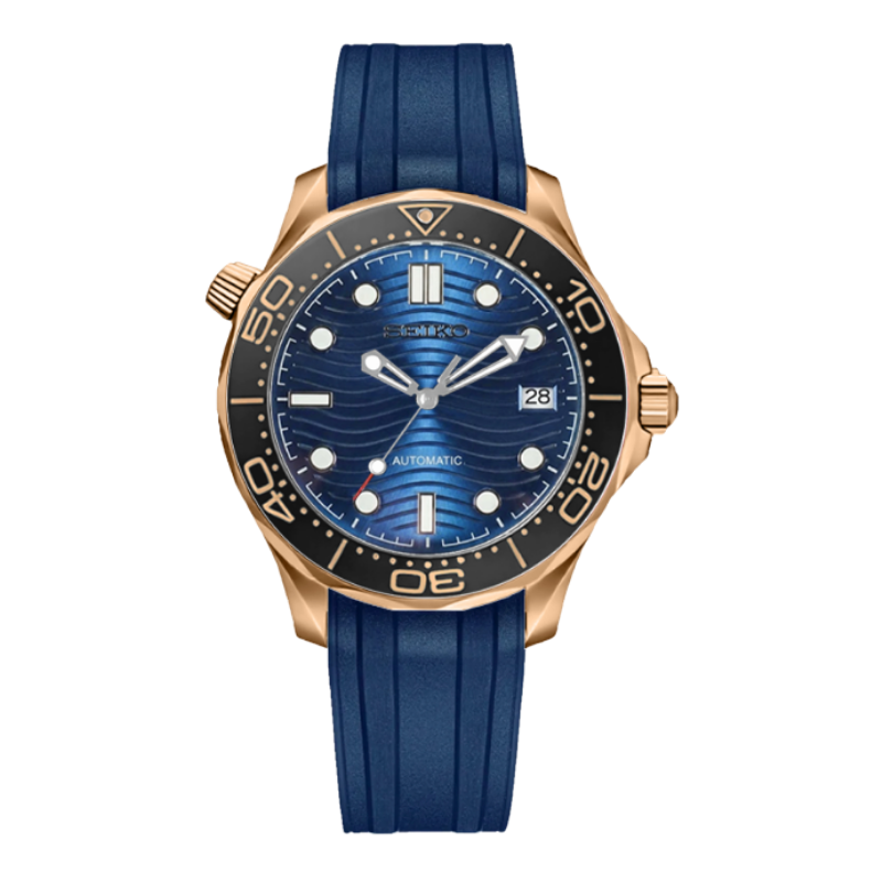 MASTER ROSEGOLD BLUE RUBBER